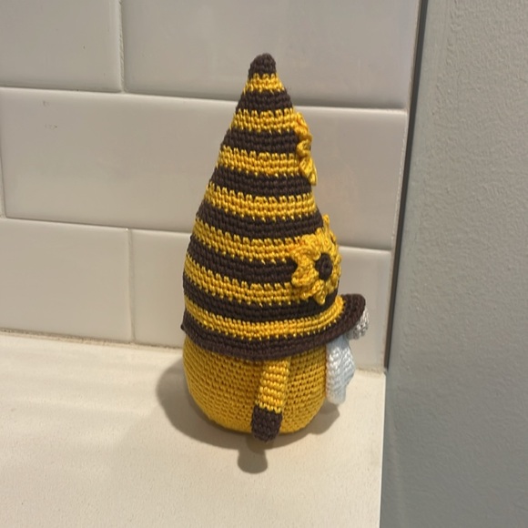 Handcrafted Sunflower Gnome Amigurumi Crochet Home Decor Flower Summer Cheer - Picture 8 of 10